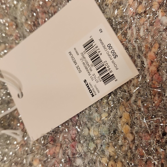 NWT Lauren Conrad Rainbow sparkly sweater - Picture 4 of 4